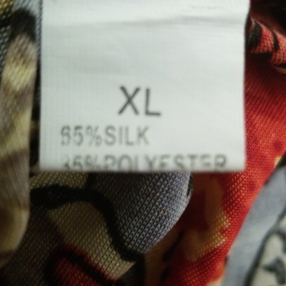 Maxi Dress XL 65% SILK XL - Picture 5 of 6